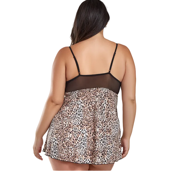 Animal Print & Micro Lace Babydoll