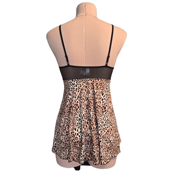 Animal Print & Micro Lace Babydoll