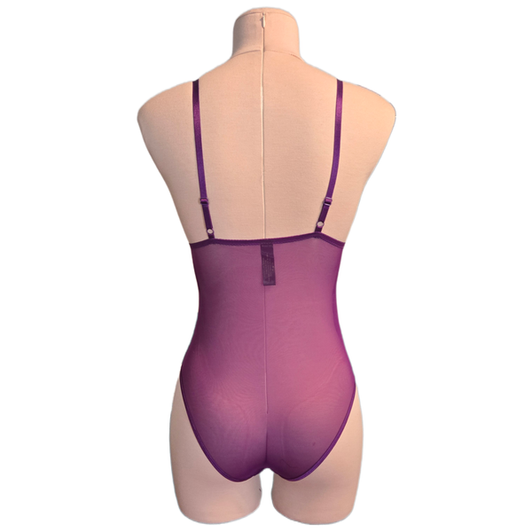 Purple Passion Lace and Mesh Teddy