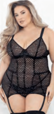 Wet Look Honeycomb Bustier