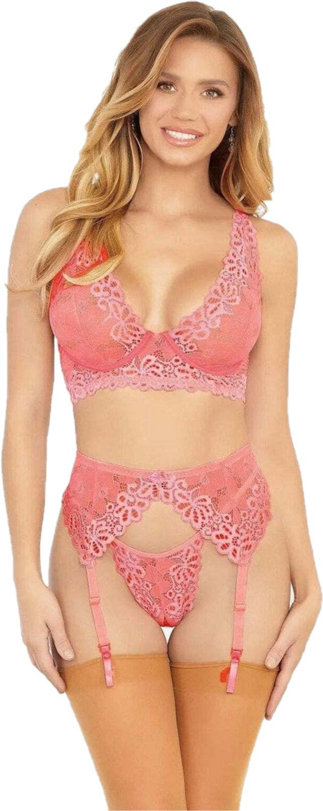 Coral Reef Fantasy Bra & Garter Set