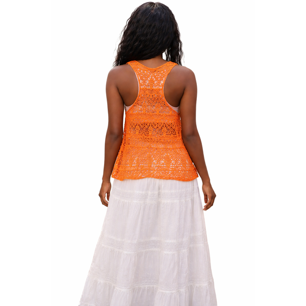Boho Breeze Lace Racerback Tank Top