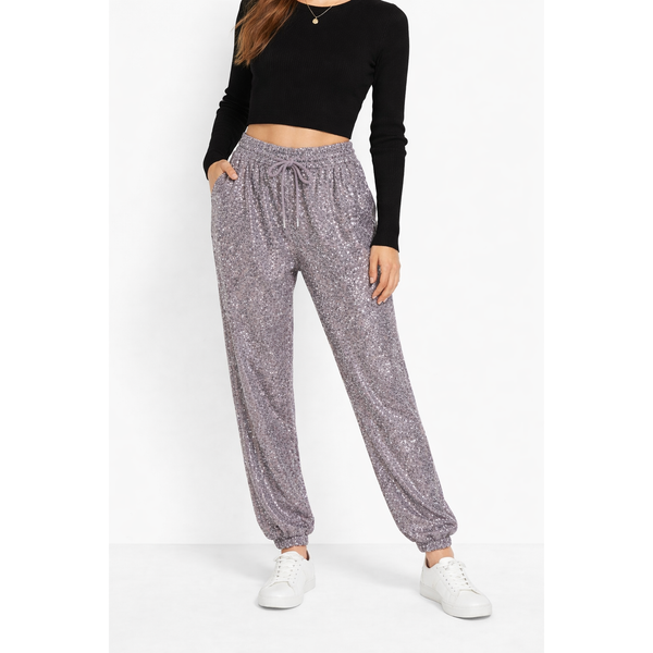 Midnight Sparkle Sequin Jogger Pants
