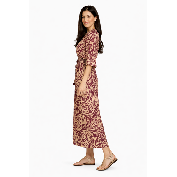 Cinnamon Swirl Boho Maxi Dress