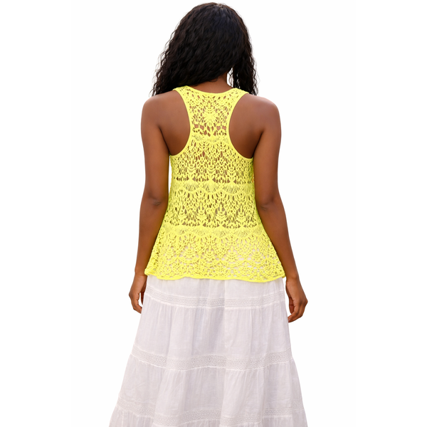 Boho Breeze Lace Racerback Tank Top