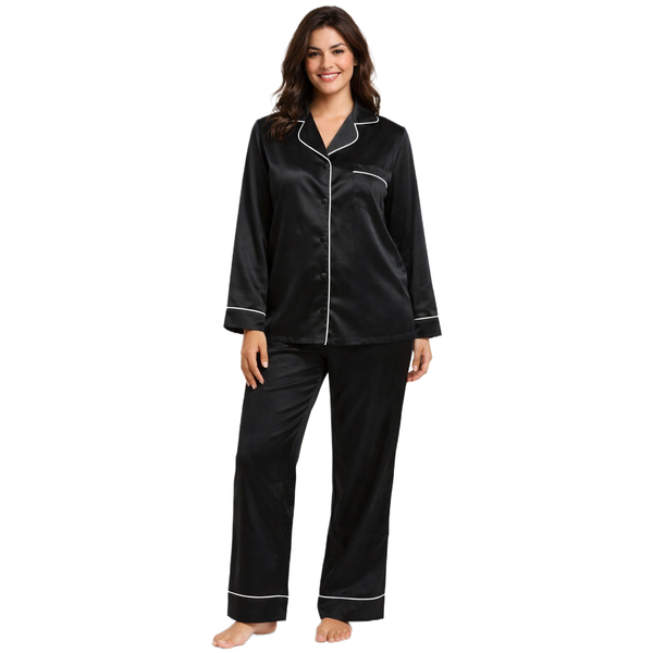 Long Sleeve Satin Pajamas