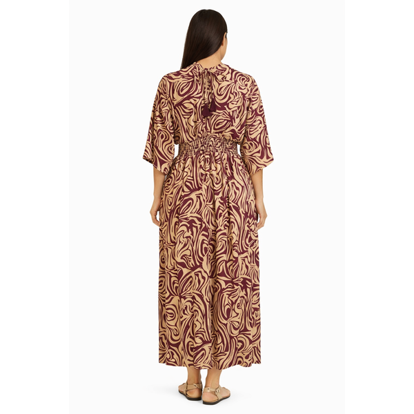 Cinnamon Swirl Boho Maxi Dress