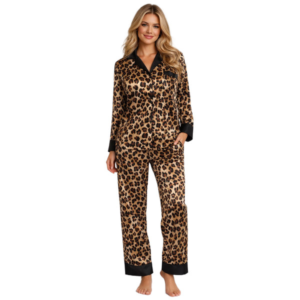 Long Sleeve Satin Pajamas