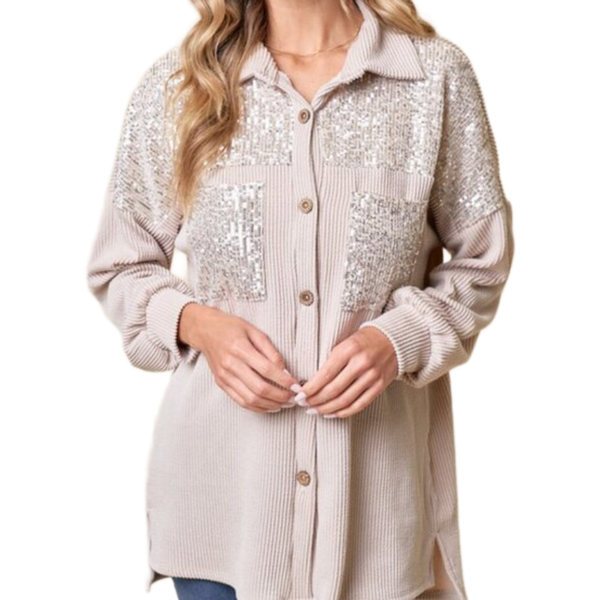 Champagne Coast Button Up Blouse