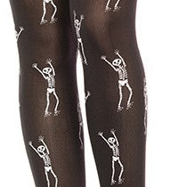 Dancing Skeleton Print Capri Leggings